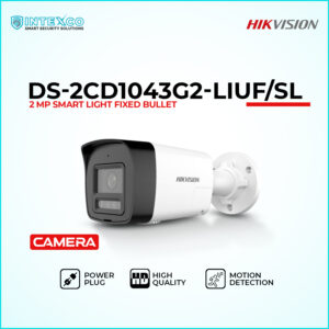 DS-2CD1043G2-LIUF-SL bullet IP security camera with strobe light and siren