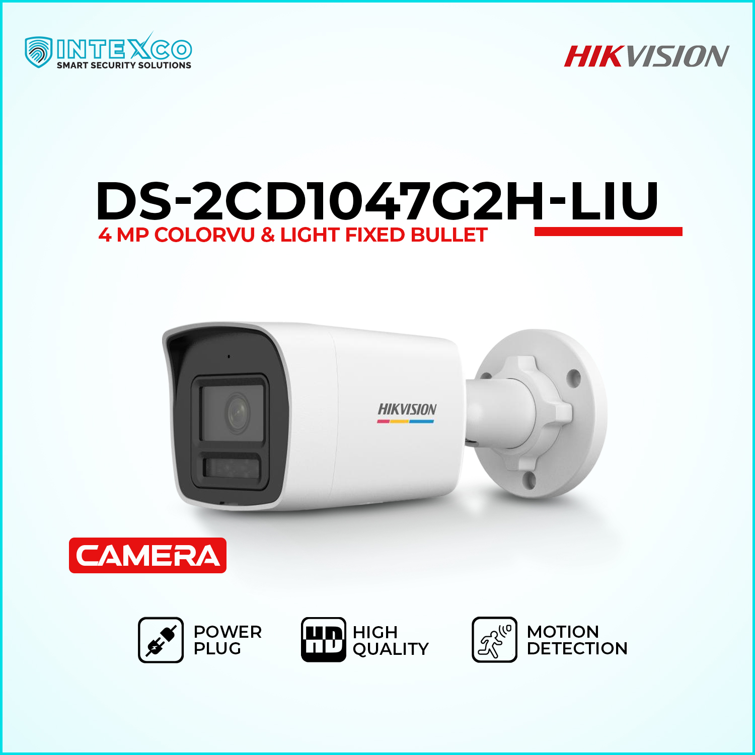 DS-2CD1047G2H-LIU bullet IP security camera with built-in microphone