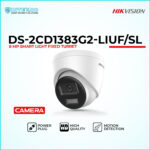 DS-2CD1383G2-LIUF-SL turret IP security camera with strobe light and siren