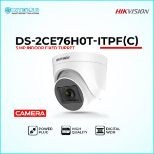 DS-2CE76H0T-ITPFC turret HD analog security camera with built-in microphone