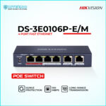 DS-3E0106P-E/M PoE network switch front view