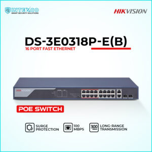DS-3E0318P-E(B) network switch front view