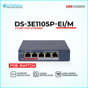 DS-3E1105P-EI/M PoE network switch front view