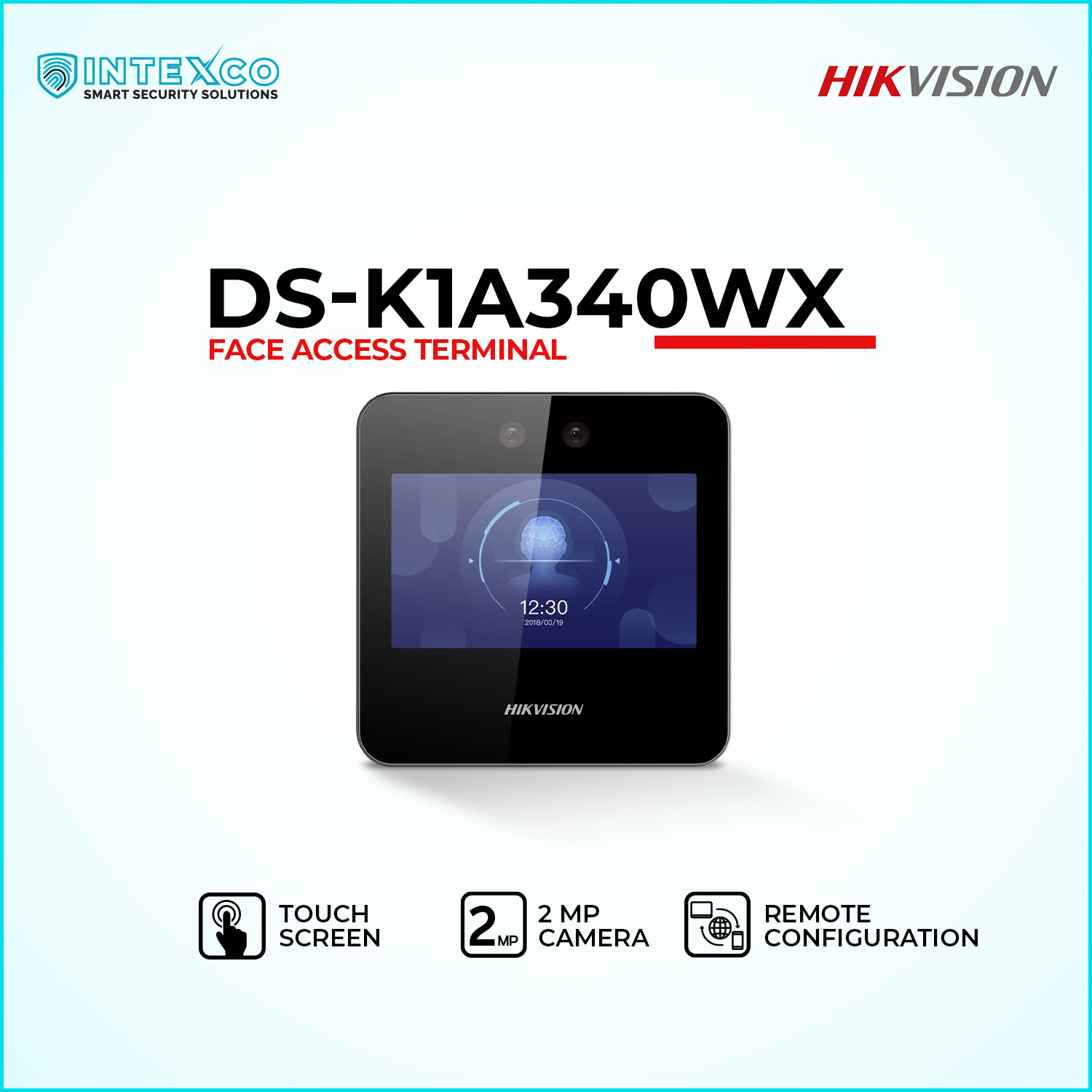 DS-K1A340WX time attendance and access control terminal