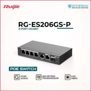 RG-ES206GS-P network switch front panel with Ethernet ports