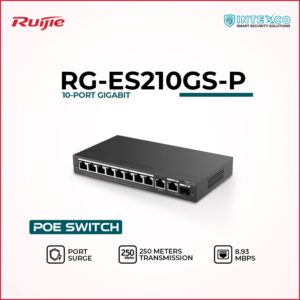 RG-ES210GS-P network switch front panel with Ethernet ports
