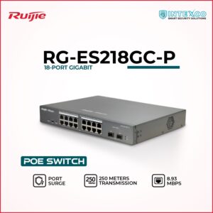 RG-ES218GC-P network switch front panel with Ethernet ports