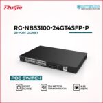 RG-NBS3100-24GT4SFP-P 28‑port gigabit PoE switch front view