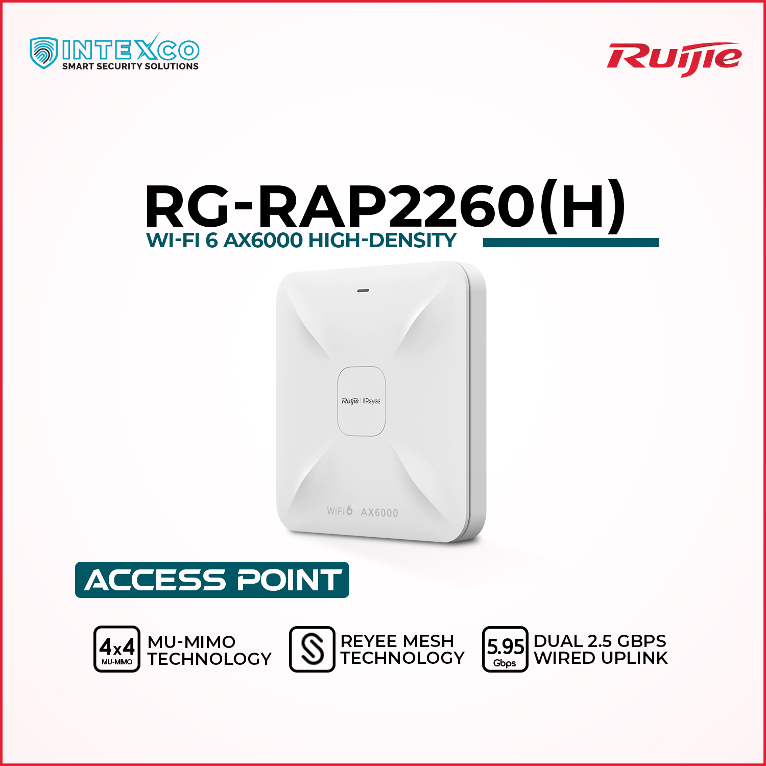RG-RAP2260H wall wireless access point front view