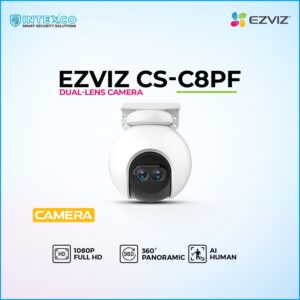 EZVIZ CS‑C8PF dual‑lens 1080p pan‑tilt camera in promotional banner