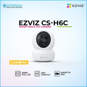 EZVIZ CS‑H6C 1080p smart pan and tilt camera with 360° view and Smart IR 10 m
