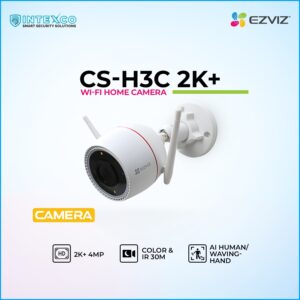 EZVIZ CS‑H3C 2K+ Wi‑Fi home camera with 4MP video, color and IR up to 30 m and AI human/waving‑hand detection