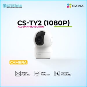 EZVIZ CS‑TY2 1080p pan and tilt smart camera with 360° view and motion tracking