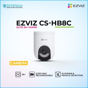 EZVIZ CS‑HB8C 2K+ rechargeable security camera with AI human and vehicle detection