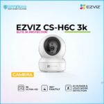 EZVIZ CS‑H6C 3K pan and tilt camera with 3K ultra HD, 360° view and AI human & loud noise detection