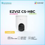 EZVIZ CS‑H8C AI 4G Sentry 2K pan and tilt camera with 4G LTE and RJ45 Ethernet