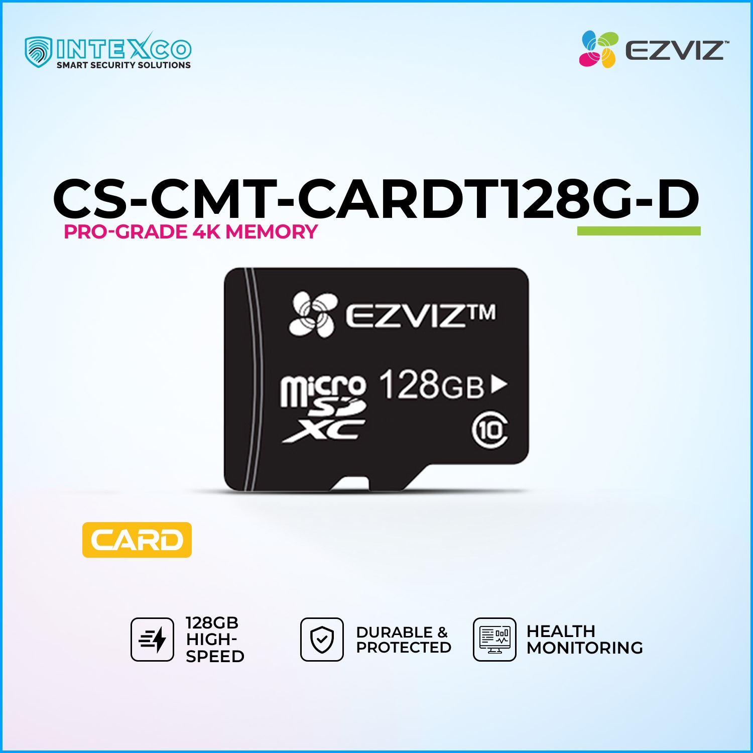 EZVIZ CS‑CMT‑CARDT128G‑D 128GB microSDXC memory card for security cameras
