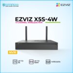 EZVIZ X5S‑4W 4‑channel wireless NVR with two antennas in promotional banner